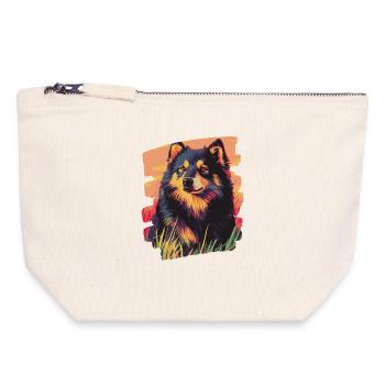 Laponie finlandaise - Pochette zippée en toile 18 x 19 cm - blanc naturel - Devant