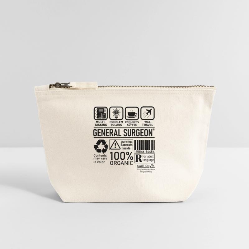 General Surgeon multi tasking problem solving Canvas Zip Pouch 18 x 19 cm
