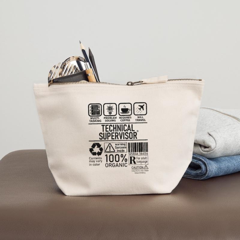 Technical Supervisor multi tasking problem solving Canvas Zip Pouch 18 x 19 cm