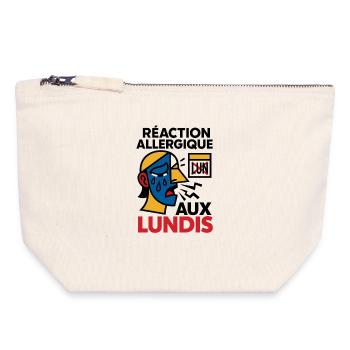 Expression of Allergic Reaction Monday - Canvas Zip Pouch 18 x 19 cm - nature - Front
