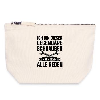 Legendäre Schrauber - Canvas Reißverschluss-Täschchen (18 x 19 cm) - Naturweiß - Vorne