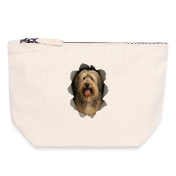 Catalan Sheepdog - Canvas Zip Pouch 18 x 19 cm - nature - Front