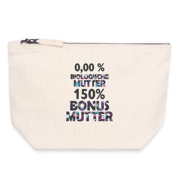 Mutter Mama Bonus Stiefmutter Muttertag Geschenk - Canvas Reißverschluss-Täschchen (18 x 19 cm) - Naturweiß - Vorne