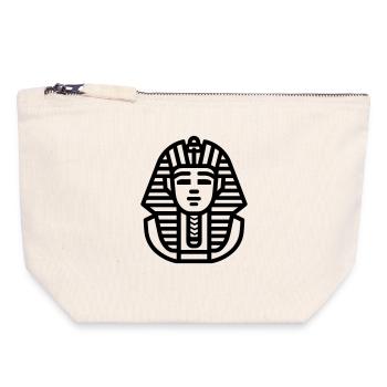 pharaon - Pochette zippée en toile 18 x 19 cm - blanc naturel - Devant