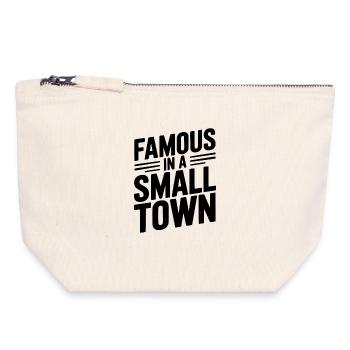 Célèbre dans une petite ville - Pochette zippée en toile 18 x 19 cm - blanc naturel - Devant