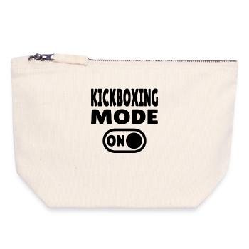 Kickboxing Mode ON – Power for Martial Artists - Canvas Zip Pouch 18 x 19 cm - nature - Front