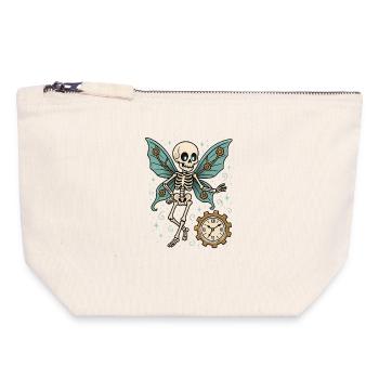 Skeleton Butterfly Movement - Canvas Zip Pouch 18 x 19 cm - nature - Front