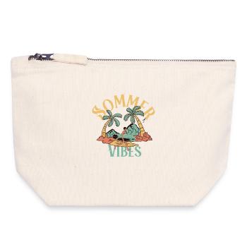 Summer Vibes - Canvas Zip Pouch 18 x 19 cm - nature - Front