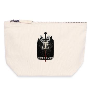 Honor i Krew Art de la résistance polonaise - Pochette zippée en toile 18 x 19 cm - blanc naturel - Devant