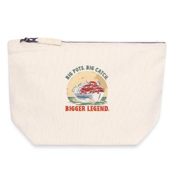 Alaska King Crab Big Pots Big Catch - Canvas Zip Pouch 18 x 19 cm - nature - Front