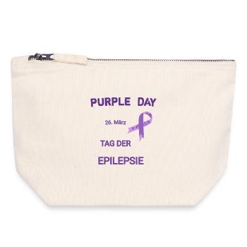 Purple Day Epilepsy Education - Canvas Zip Pouch 18 x 19 cm - nature - Front