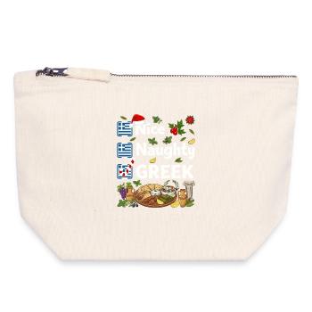 Belle fête grecque coquine - Pochette zippée en toile 18 x 19 cm - blanc naturel - Devant
