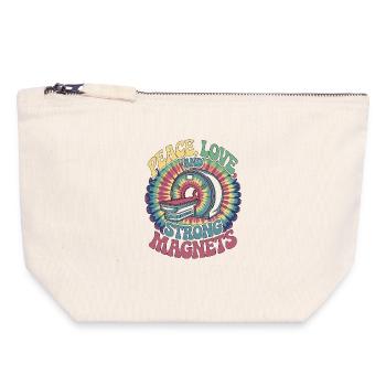 MRI Tech Peace Love And Radiographer Rad Tech - Canvas Zip Pouch 18 x 19 cm - nature - Front