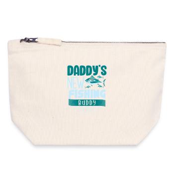 Pêcheurs Pêcheurs Pêcheurs Pêcheurs Pêcheurs Sportifs - Pochette zippée en toile 18 x 19 cm - blanc naturel - Devant
