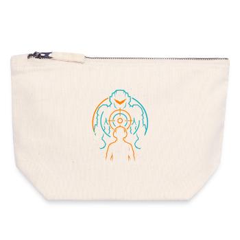 Gamer Mecha, Gaming Sight - Canvas Zip Pouch 18 x 19 cm - nature - Front