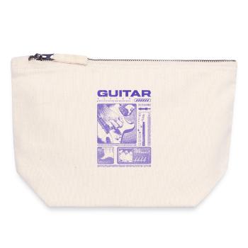Gitarrist, Rockgitarrist, Streetwear-Musiker - Canvas Reißverschluss-Täschchen (18 x 19 cm) - Naturweiß - Vorne