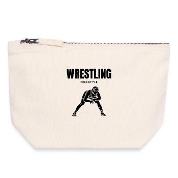 FREESTYLE WRESTLING - Canvas Zip Pouch 18 x 19 cm - nature - Front