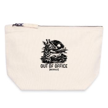 Out of Office (Mentally) - Canvas Zip Pouch 18 x 19 cm - nature - Front