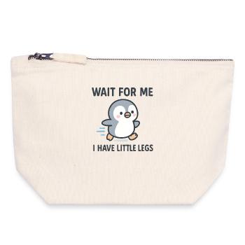 Penguin Saying Humor Meme Funny Gift Idea - Canvas Zip Pouch 18 x 19 cm - nature - Front