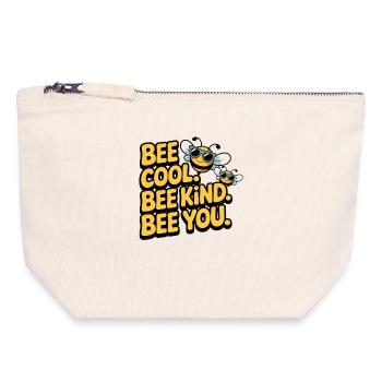 Bee Cool Bee Kind Bee You Design - Canvas Zip Pouch 18 x 19 cm - nature - Front