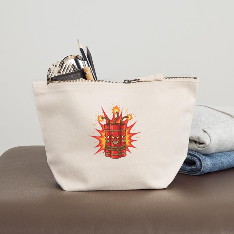 Exploding Dynamite Art Canvas Zip Pouch 18 x 19 cm