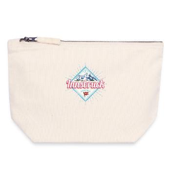 Innsbruck Tyrol Austria Alps Vintage Souvenir - Canvas Zip Pouch 18 x 19 cm - nature - Front