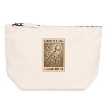Support local glassblowers | Crafts - Canvas Zip Pouch 18 x 19 cm - nature - Front