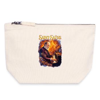 Saint-Saëns Piano Fireworks - Canvas Zip Pouch 18 x 19 cm - nature - Front