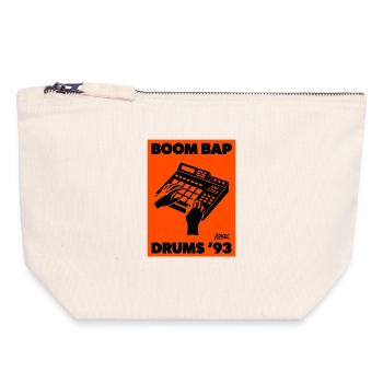 Boom Bap Drums '93 Retro - Canvas Reißverschluss-Täschchen (18 x 19 cm) - Naturweiß - Vorne
