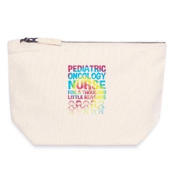 Cancer de l’enfant Survivant du cancer Le cancer pue - Pochette zippée en toile 18 x 19 cm - blanc naturel - Devant
