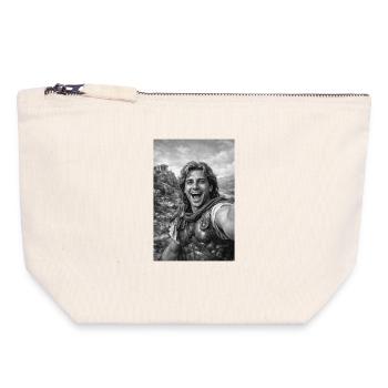 Alexander the Great Portrait Selfie - Canvas Zip Pouch 18 x 19 cm - nature - Front