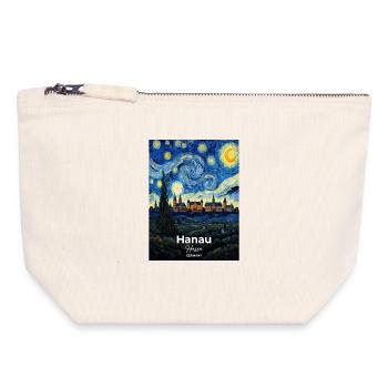 Hanau Germany Starry Night - Canvas Zip Pouch 18 x 19 cm - nature - Front