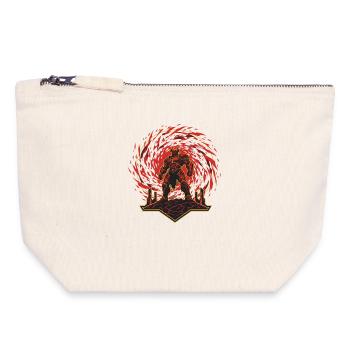 Devil Demon Mask Death Fantasy Satan Halloween - Canvas Zip Pouch 18 x 19 cm - nature - Front