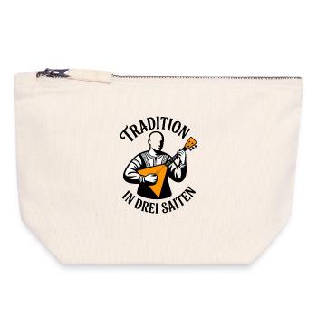 Balalaika - Tradition in Three Strings Folk Music - Canvas Zip Pouch 18 x 19 cm - nature - Front