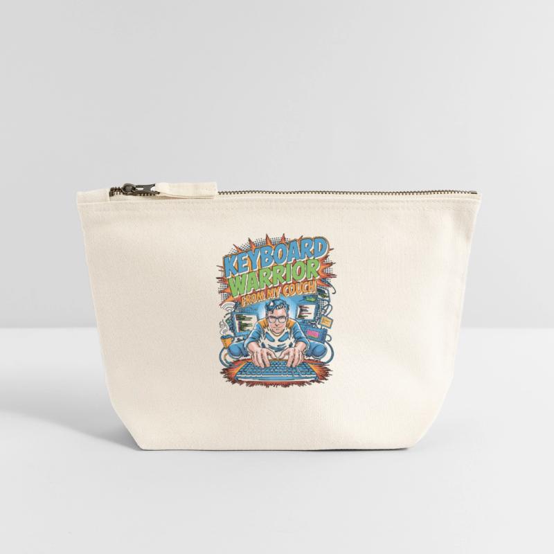 Développeur Télécommandé Guerrier Clavier Programmeur Télécommandé Pochette zippée en toile 18 x 19 cm