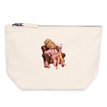 Pas aujourd’hui Stress Thérapie liquide Moi Time Juice - Pochette zippée en toile 18 x 19 cm - blanc naturel - Devant