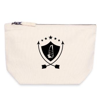 Windsurf Windsurfing Windsurfen Planche à voile - Canvas Zip Pouch 18 x 19 cm - nature - Front