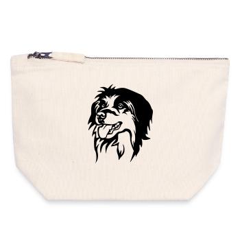 Berger des Pyrénées Kopf - Canvas Zip Pouch 18 x 19 cm - nature - Front