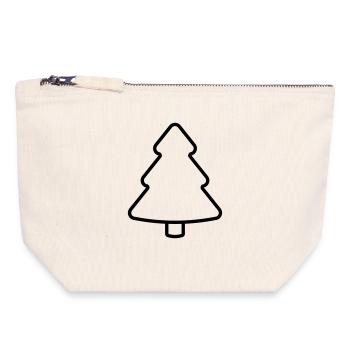 Christmas Tree, Fir Tree, Fir Tree, Christmas - Canvas Zip Pouch 18 x 19 cm - nature - Front