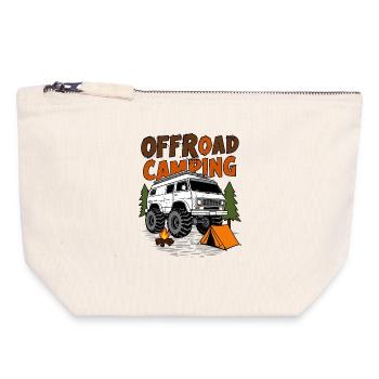 Off-road camping - Canvas Zip Pouch 18 x 19 cm - nature - Front