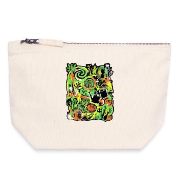 Permaculture Gardener - Canvas Zip Pouch 18 x 19 cm - nature - Front