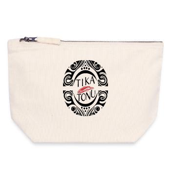 Tika Tonu Maori Design - Maori T-Shirt - Canvas Zip Pouch 18 x 19 cm - nature - Front