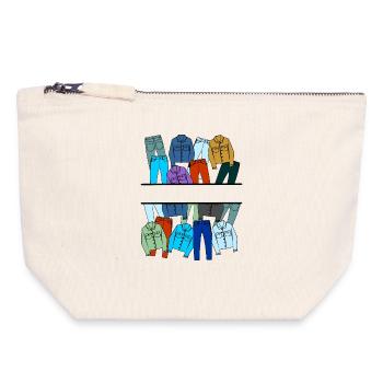 Jeans clothing logo - Canvas Zip Pouch 18 x 19 cm - nature - Front
