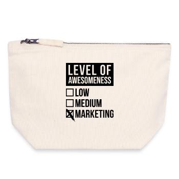 Marketing - Canvas Reißverschluss-Täschchen (18 x 19 cm) - Naturweiß - Vorne