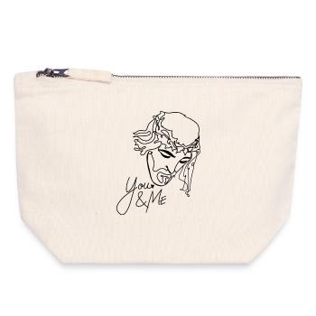 Jésus - Pochette zippée en toile 18 x 19 cm - blanc naturel - Devant