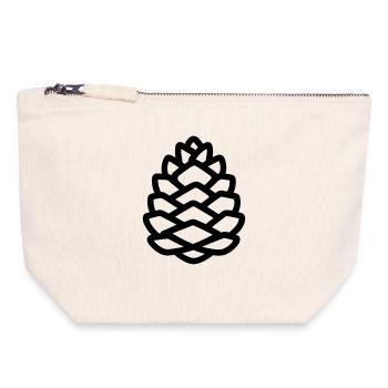 Pine Cone - Canvas Zip Pouch 18 x 19 cm - nature - Front