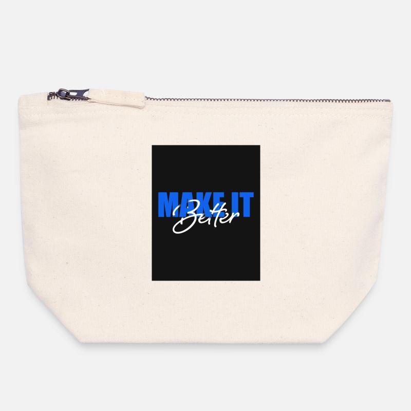Make It Better - Pochette zippée en toile 18 x 19 cm - blanc naturel