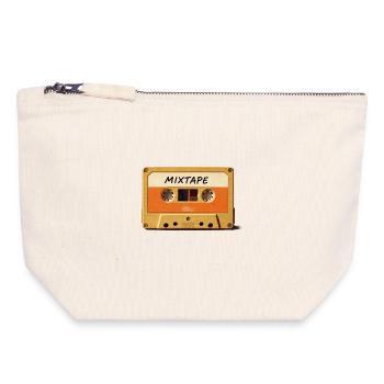 Mixtape Retro Cassette - Canvas Zip Pouch 18 x 19 cm - nature - Front