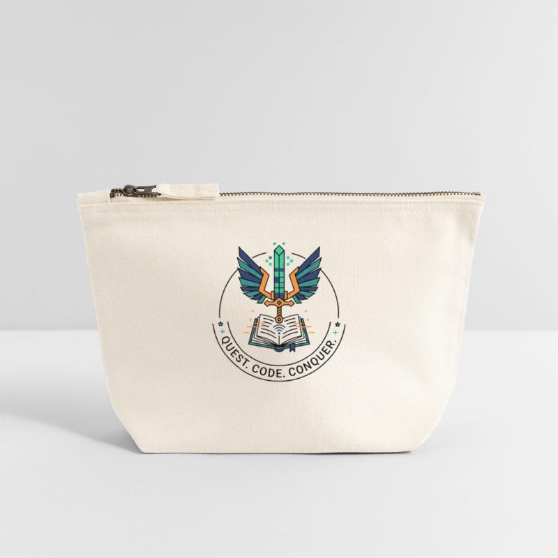 Quest. Code. Conquer Emblem Canvas Zip Pouch 18 x 19 cm