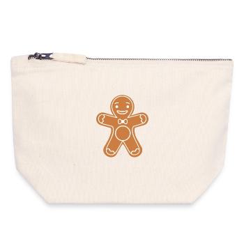 gingerbread man - Canvas Zip Pouch 18 x 19 cm - nature - Front